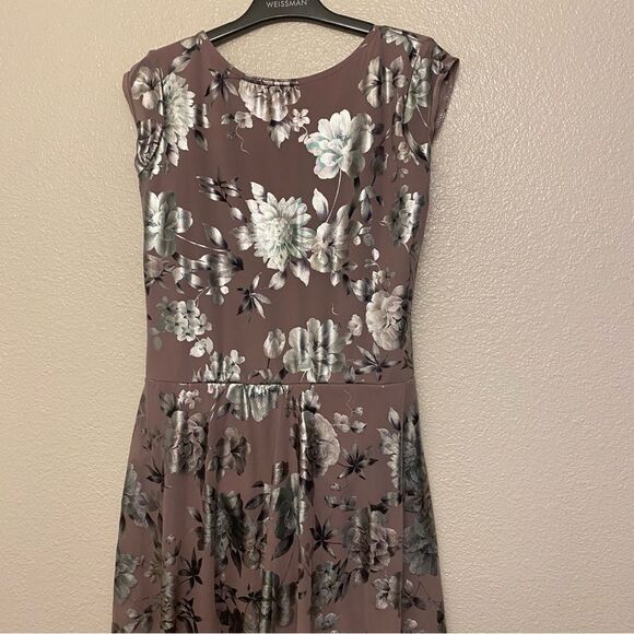 WEISSMAN Balera Dance Costume Metallic lavender mesh Floral Dress D11543 SA - Picture 3 of 12